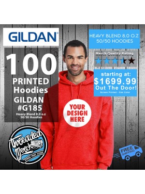100 - Gildan Adult Heavy Blend™ 8 oz., 50/50 Hoodies #G185 