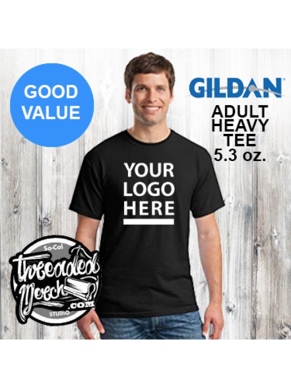 Custom Screen Printed Gildan #G500 Gildan Adult Heavy Cotton™ 5.3 oz. T- Shirt-Threaded Merch
