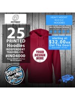25 Independent Trading Company IND4000 Heavyweight Men's pullover hooded sweatshirt 