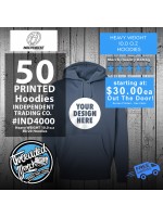 50 Independent Trading Company IND4000 Heavyweight Men's pullover hooded sweatshirt 