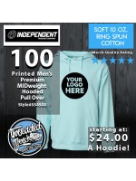 100 Independent Trading Company SS4500 Midweight Men's pullover hooded sweatshirt 