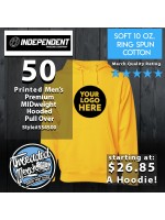 50 Independent Trading Company SS4500 Basic Men's pullover hooded sweatshirt 