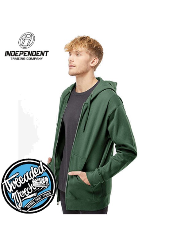  Independent Trading Company SS4500Z Basic  hooded zipper sweatshirt - DESIGN YOUR OWN