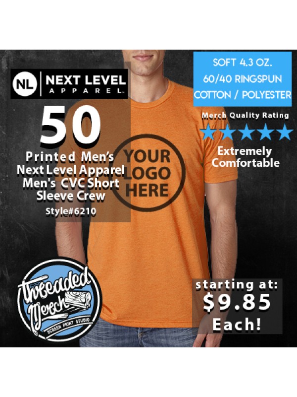 Next Level Apparel Unisex CVC Crew Neck T-Shirt