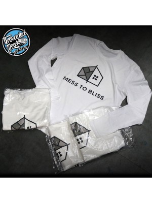 100 Custom Screen Printed Alstyle 1304 - Long Sleeve Shirts Special