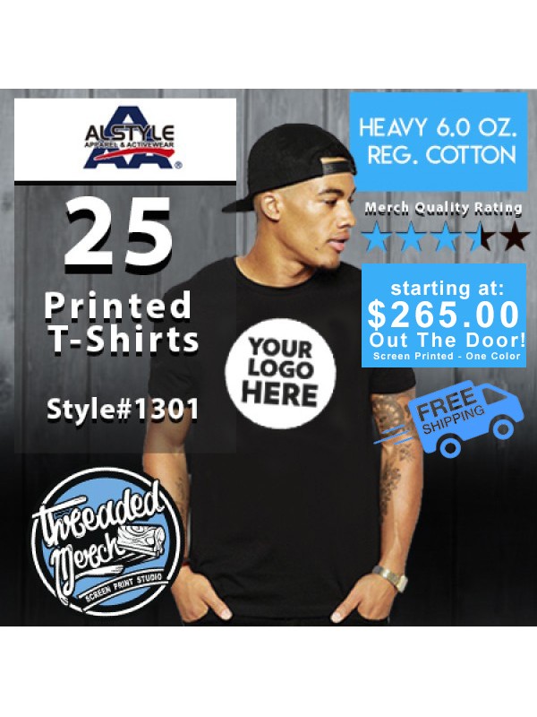 Bulk Wholesale 12 T Shirts, Your Logo, Full Color Print Front and Back, DTG