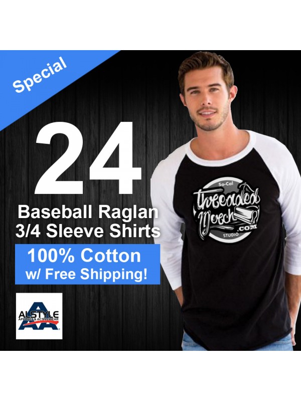 Blank Baseball T-Shirts  Wholesale Raglan T-Shirts