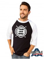  1334 100% Cotton 3/4 Sleeve Baseball Tee Alstyle