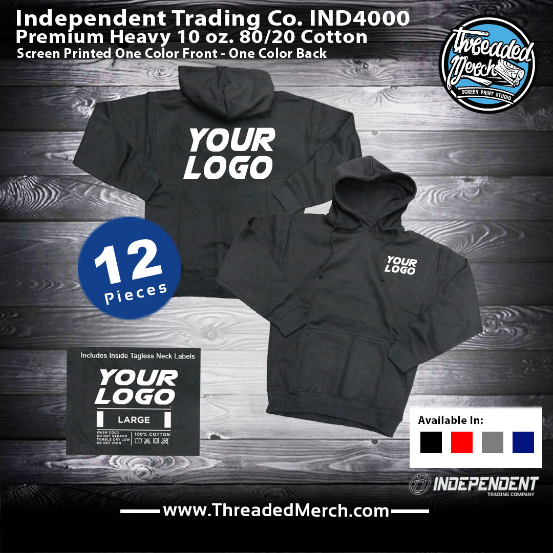 Independent trading company - IND5000P Hooded Pull Over Color Chart  - Threaded Merch - Palmdale Screen Printing - Los Angeles Best Graphic Design Services - Web Designer - Logo Design