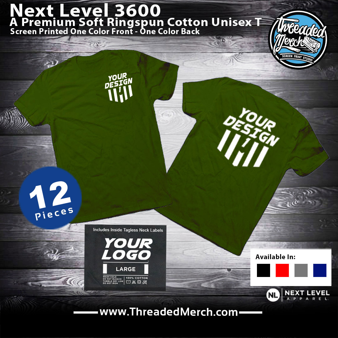 Next Level 3600 Special T shirts Printed - Threaded Merch - Palmdale Screen Printing - Los Angeles Best Graphic Design Services - Web Designer - Logo Design