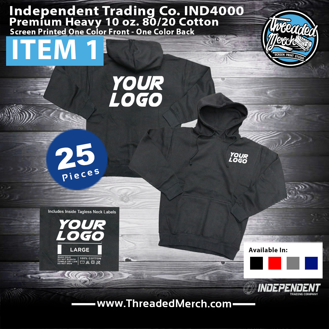Independent trading company - IND5000P Hooded Pull Over Color Chart  - Threaded Merch - Palmdale Screen Printing - Los Angeles Best Graphic Design Services - Web Designer - Logo Design