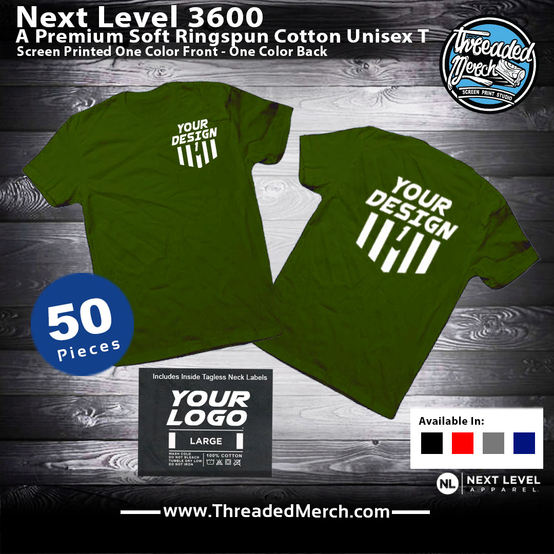 Next Level 3600 Special T shirts Printed - Threaded Merch - Palmdale Screen Printing - Los Angeles Best Graphic Design Services - Web Designer - Logo Design